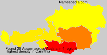 Surname Assam in Austria