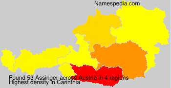Surname Assinger in Austria Surname Assinger in Austria