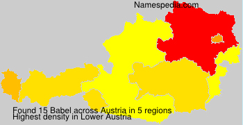 Surname Babel in Austria Surname Babel in Austria