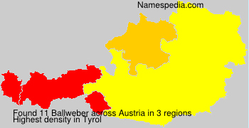 Familiennamen Ballweber - Austria