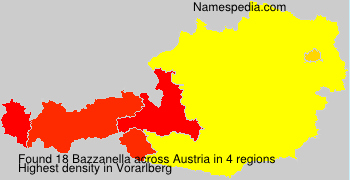 Surname Bazzanella in Austria Surname Bazzanella in Austria