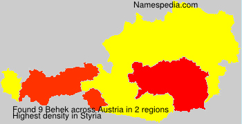 Surname Behek in Austria Surname Behek in Austria