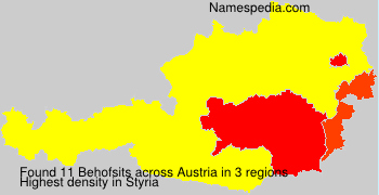 Surname Behofsits in Austria Surname Behofsits in Austria