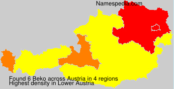 Surname Beko in Austria Surname Beko in Austria
