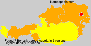 Surname Bencsik in Austria Surname Bencsik in Austria