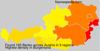 Surname Benko in Austria Surname Benko in Austria