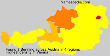 Surname Benning in Austria Surname Benning in Austria