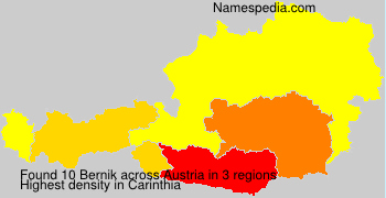Surname Bernik in Austria