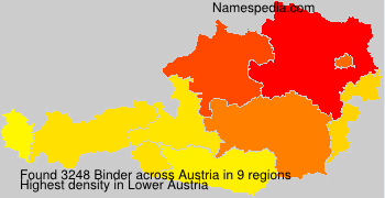 Surname Binder in Austria Surname Binder in Austria