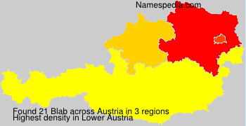 Surname Blab in Austria
