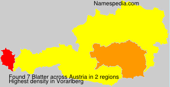 Surname Blatter in Austria Surname Blatter in Austria