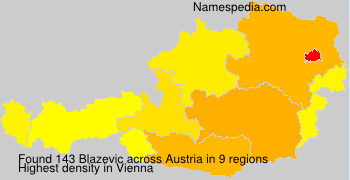 Surname Blazevic in Austria Surname Blazevic in Austria