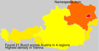Surname Bunzl in Austria Surname Bunzl in Austria
