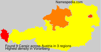 Surname Cansiz in Austria Surname Cansiz in Austria
