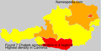 Surname Chabek in Austria Surname Chabek in Austria