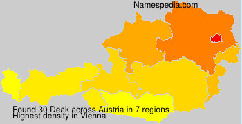 Surname Deak in Austria Surname Deak in Austria