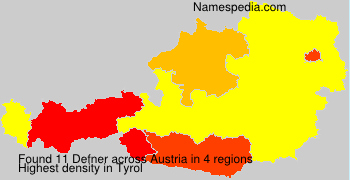 Surname Defner in Austria Surname Defner in Austria