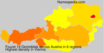 Surname Demirbilek in Austria Surname Demirbilek in Austria
