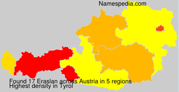 Surname Eraslan in Austria