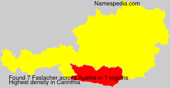 Surname Faslacher in Austria