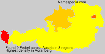 Surname Federl in Austria Surname Federl in Austria
