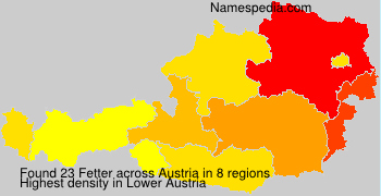 Surname Fetter in Austria