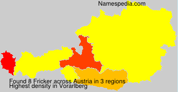 Surname Fricker in Austria