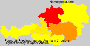 Surname Friedinger in Austria
