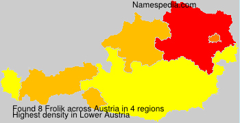 Surname Frolik in Austria