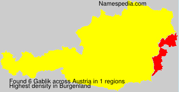 Surname Gablik in Austria Surname Gablik in Austria