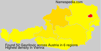 Surname Gavrilovic in Austria Surname Gavrilovic in Austria