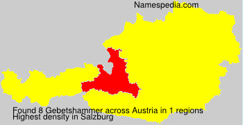 Surname Gebetshammer in Austria Surname Gebetshammer in Austria
