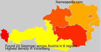 Surname Geisinger in Austria Surname Geisinger in Austria