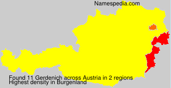 Surname Gerdenich in Austria