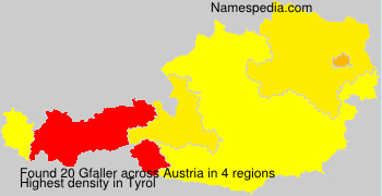 Surname Gfaller in Austria