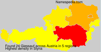 Surname Giessauf in Austria