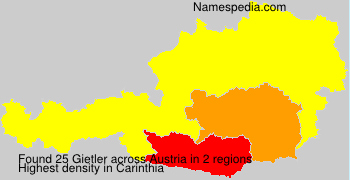 Surname Gietler in Austria Surname Gietler in Austria