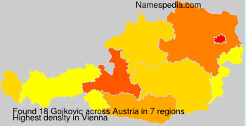 Surname Gojkovic in Austria Surname Gojkovic in Austria