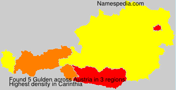 Surname Gulden in Austria Surname Gulden in Austria