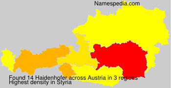 Surname Haidenhofer in Austria Surname Haidenhofer in Austria