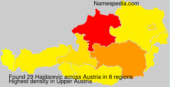 Surname Hajdarevic in Austria Surname Hajdarevic in Austria