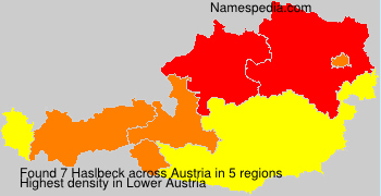 Surname Haslbeck in Austria Surname Haslbeck in Austria