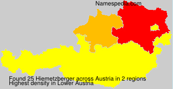 Surname Hiemetzberger in Austria