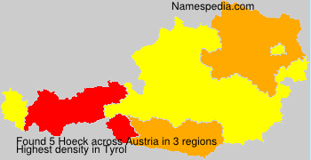 Surname Hoeck in Austria Surname Hoeck in Austria