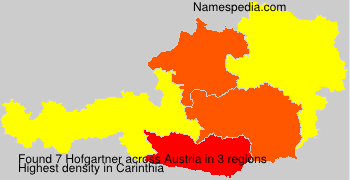 Surname Hofgartner in Austria Surname Hofgartner in Austria