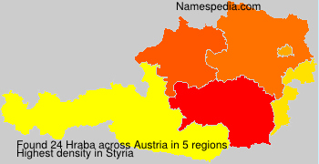 Surname Hraba in Austria Surname Hraba in Austria