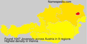 Surname Jovanovic in Austria Surname Jovanovic in Austria