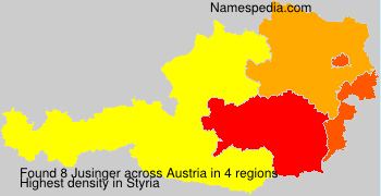 Surname Jusinger in Austria Surname Jusinger in Austria