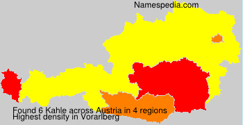 Surname Kahle in Austria