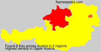 Surname Kao in Austria Surname Kao in Austria